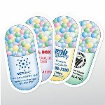 Capsule Shaped Magnets - Assorted Hot Colors