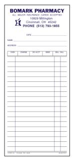 Single Sales Slips Style "L" 3½" x 8"