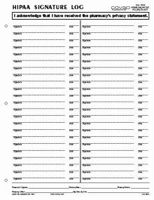 HIPAA Signature Log