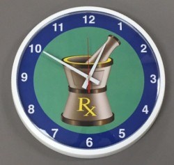 Round Pharmacy Wall Clock