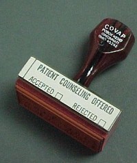 Counseling Information Rubber Stamp