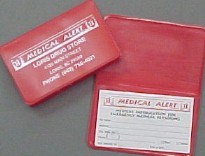 Medical Alert Holder w/insert cards (2 pocket)