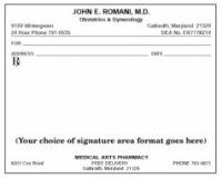 2-Part Tamper Proof Prescription Blanks Layout Format BO