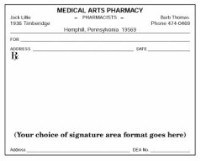Triplicate Imprinted Prescription Blanks Layout Format DS