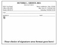 2-Part Tamper Proof Prescription Blanks Layout Format DR