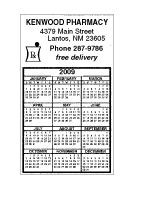2026 Magnetic Calendars for Druggist