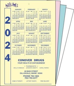 2026 Whole-Year-At-A-Glance Calendar for Druggist