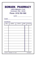 Jumbo Size Triplicate Sales Slips Not Numbered