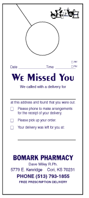 Delivery Door Hangers
