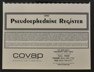Ohio PSEUDOEPHEDRINE Register