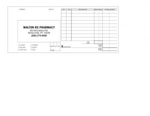Horizontal Sales Slips Not Numbered