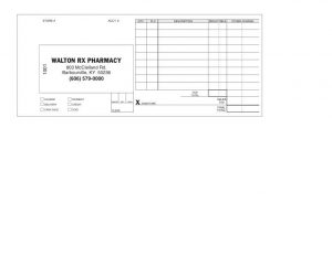 Horizontal Sales Slips with Numbers