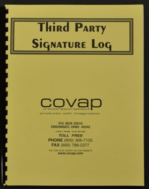 Third Party Signature Log with 50 Double-Sided Seets (bound register)