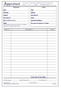 3-PART CARBONLESS SETS APPRAISAL FORMS
