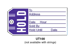 UT100 HOLD TAG