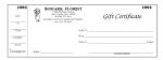 GIFT CERTIFICATES for Florist