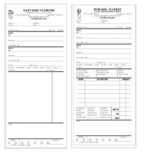 IMPRINTED SINGLE ORDER FORMS (PADDED)