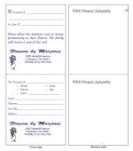 FUNERAL ARRANGEMENT CARDS (LARGE 3 1/2" X 10")