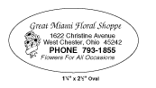 1 1/4" x 2 1/2" OVAL CUSTOM PERSONALIZED LABELS