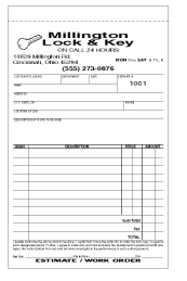 Triplicate Estimate/Work Order (3-part)