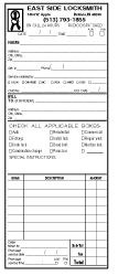Duplicate (2-part) Custom Service Order Forms (With Numbers)
